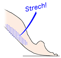 前けい骨筋のストレッチ